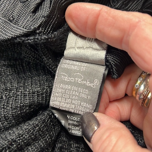 Pepa Pombo Black Knit Tunic Top Mini Dress With Pockets NWT M - Picture 8 of 13